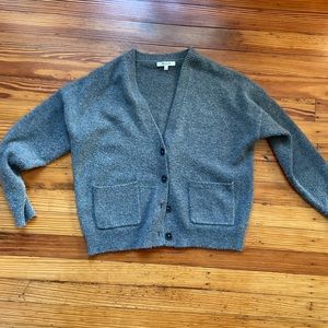 Madewell Short Kent Ex Boyfriend Cardigan Grey S